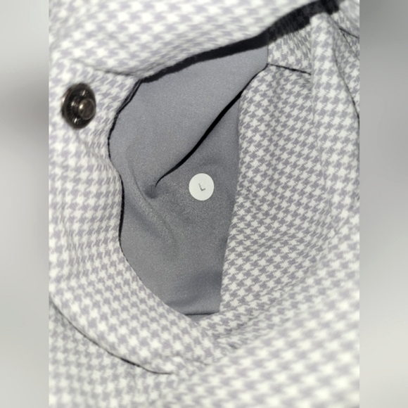Lululemon Sprint Jacket II Houndstooth Swift White Silver Slate Size L - Picture 6 of 16